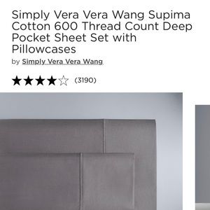 Simply Vera 100% Supima Cotton Sheet Set